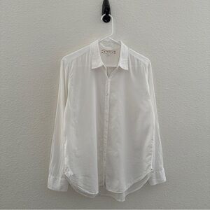 *Unavailable* Xirena Beau White Cotton Button Down Shirt - Quiet Luxury - S